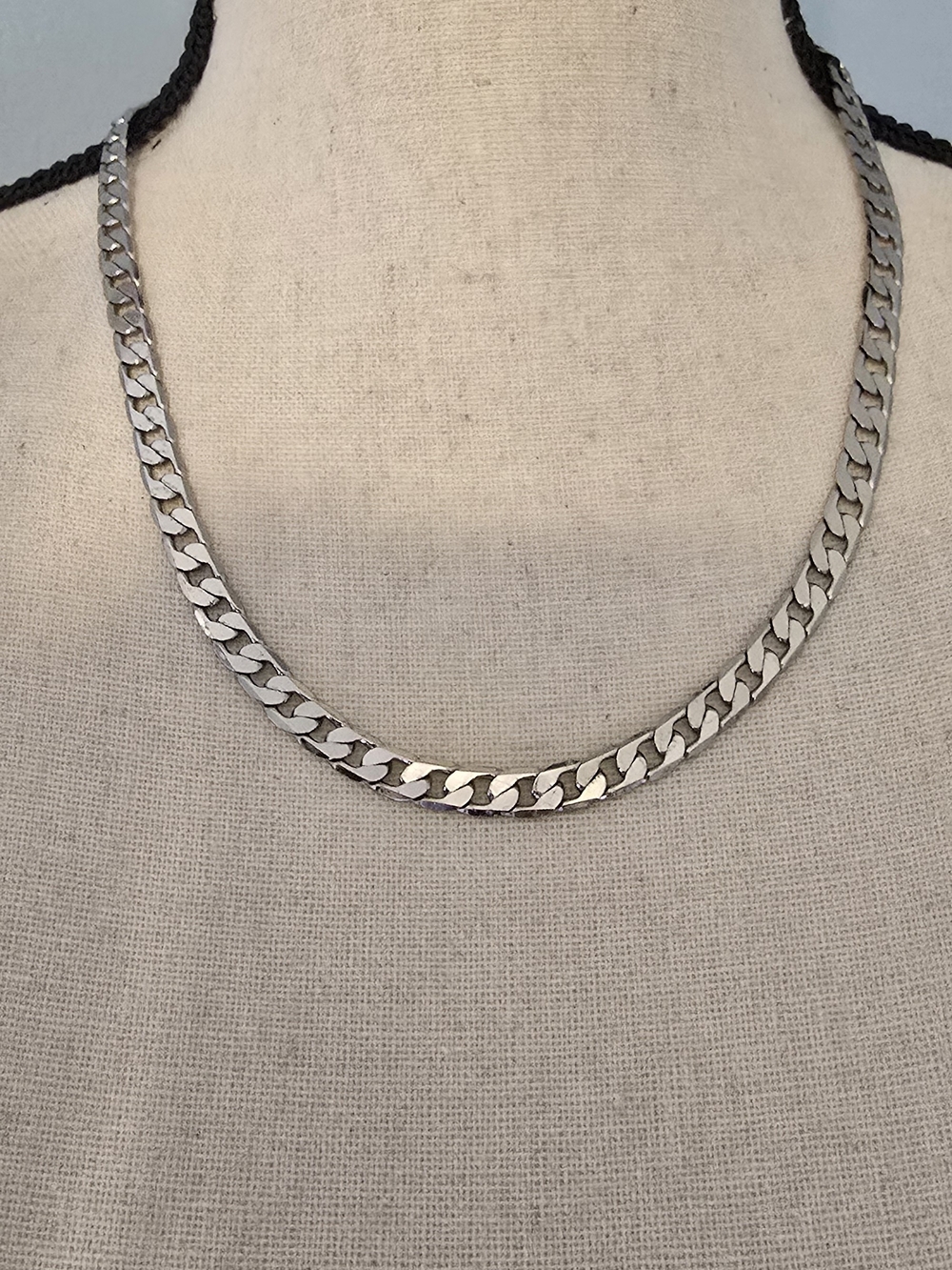 Silver-Tone  Stainless Steel Chain Link Necklace